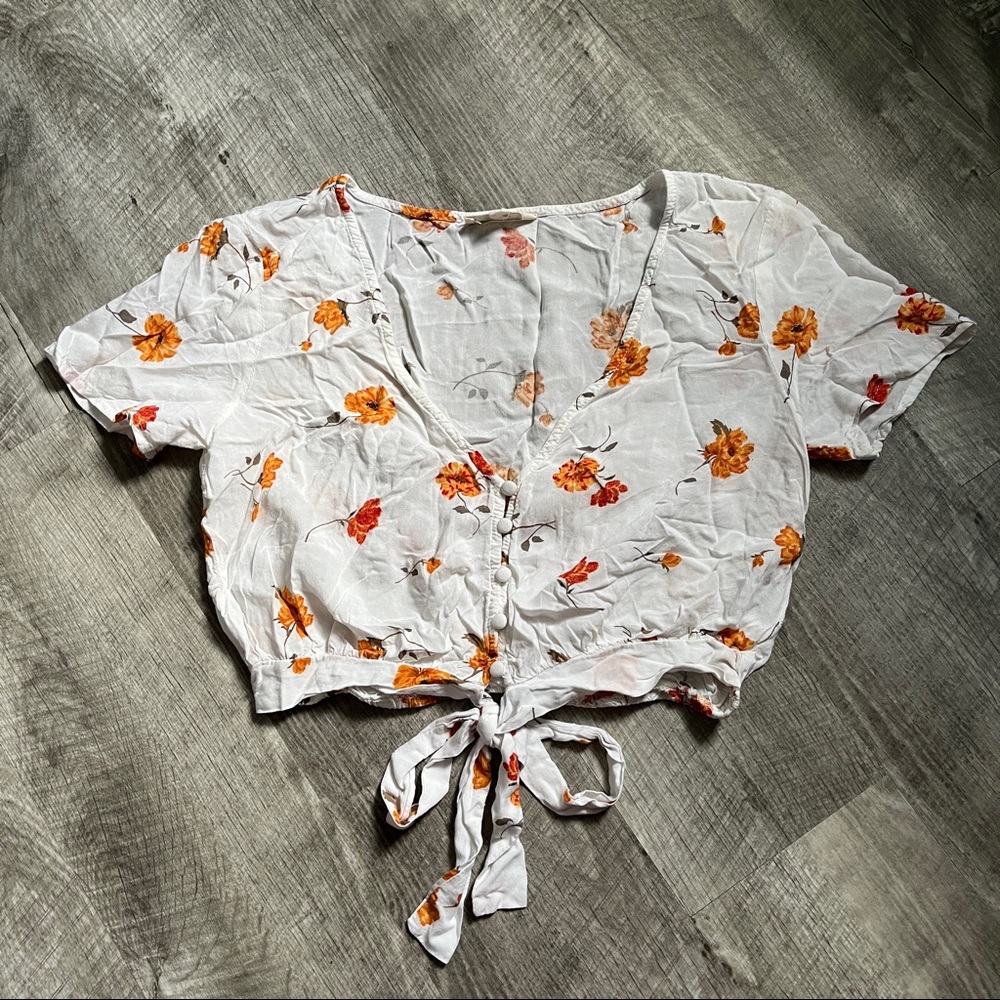 l.a. hearts floral crop top